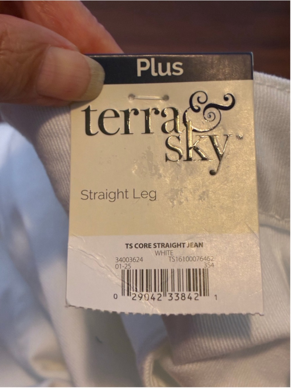 Women's Terra & Sky Straight Leg Jeans White Size 20W - Picture 7 of 7